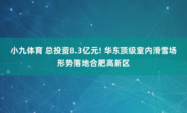 小九体育 总投资8.3亿元! 华东顶级室内滑雪场形势落地合肥高新区