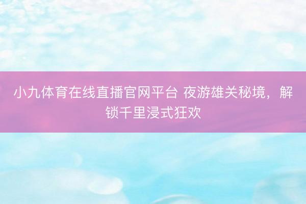小九体育在线直播官网平台 夜游雄关秘境，解锁千里浸式狂欢