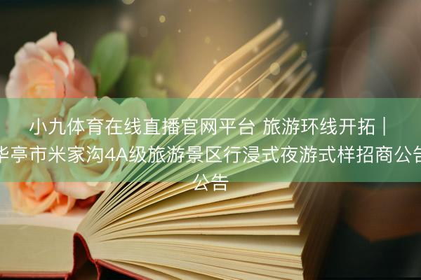 小九体育在线直播官网平台 旅游环线开拓 | 华亭市米家沟4A级旅游景区行浸式夜游式样招商公告