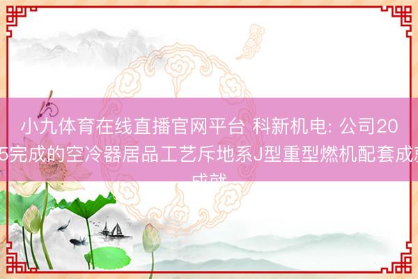 小九体育在线直播官网平台 科新机电: 公司2025完成的空冷器居品工艺斥地系J型重型燃机配套成就