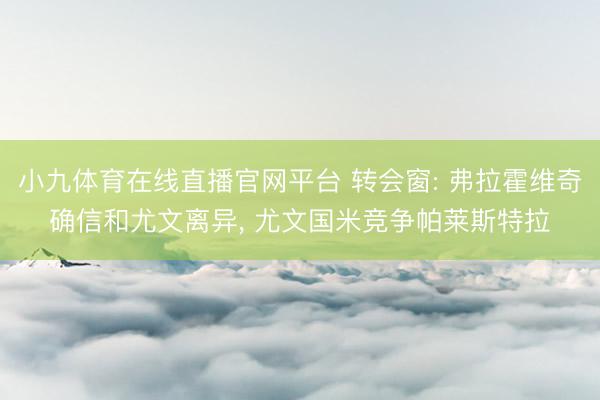 小九体育在线直播官网平台 转会窗: 弗拉霍维奇确信和尤文离异， 尤文国米竞争帕莱斯特拉