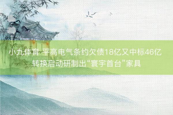 小九体育 平高电气条约欠债18亿又中标46亿 转换启动研制出“寰宇首台”家具
